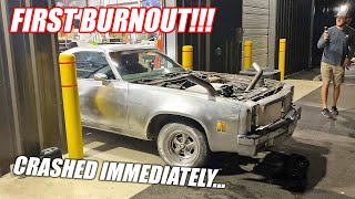 LS Swapping Demo Ranch's EL CHROMINO Part 3: SHE FREAKIN RIPS!!! Hit Building & Blew Tires!