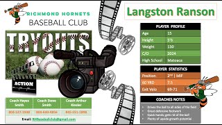 Langston Ranson RHBC Tryout Video on 22 May 2021