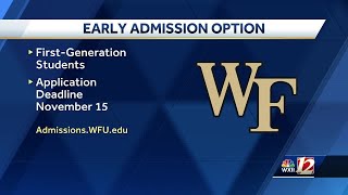 Wake Forest University launches new initiative for first-generation college students