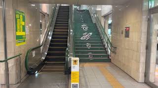 ［エスカレーター］地下鉄六本松駅　日立製　HITACHI escalator  Fukuoka Subway Ropponmatsu Station