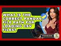 What Is The Correct Pandas File Path For Loading CSV Files? - Python Code School