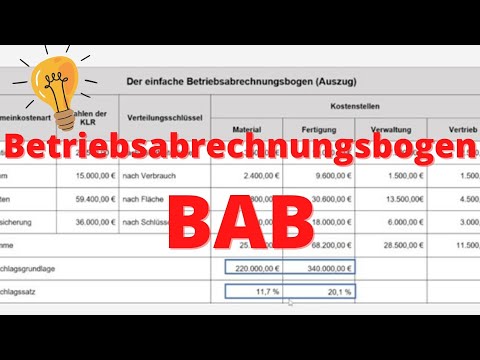 Der Betriebsabrechnungsbogen (BAB) Einfach Erklärt - YouTube