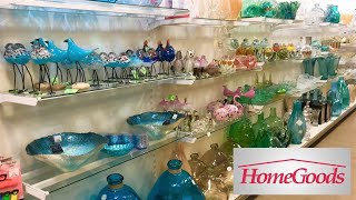 HOMEGOODS GLASS DECOR HOME DECOR DECORATIVE ACCESSORIES SHOP WITH ME SHOPPING STORE WALK THROUGH