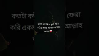 কতটা কষ্ট নিয়ে ঘুরা, ফেরা করি একমাত্র আমার আল্লাহ জানে!#kosterstatusvideo #kosterkotha #views