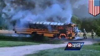 Bohaterskie siostry ratuję dzieci z płonącego autobusu