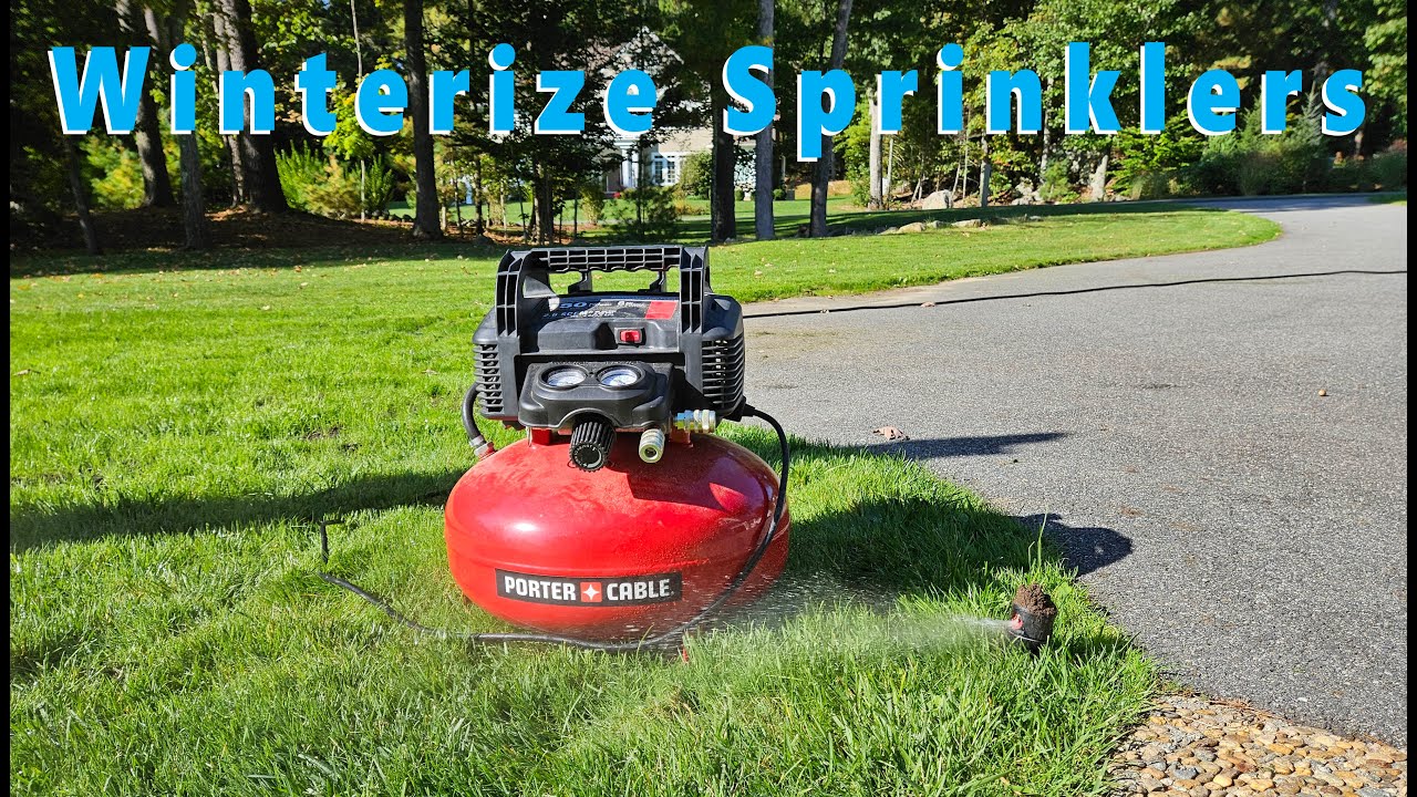 DIY Winterize A Sprinkler System With A Small Pan Air Compressor 6 ...