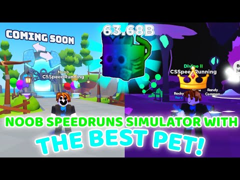 Noob *SPEEDRUNS* The Game With One OP Pet Click Simulator