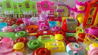 3:25 Minutes satisfying with unboxing  pink \u0026 green  beauty set \u0026 sanrio kitchen playset|Toys review