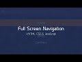 Full Screen Navigation | HTML, CSS & JavaScript