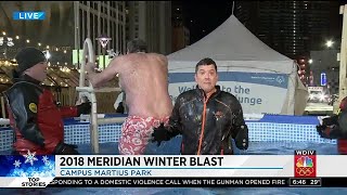 Brandon Roux takes Polar Plunge at Winter Blast
