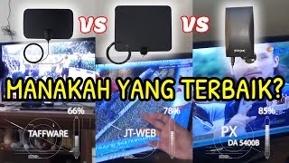 Taffware vs JT-Web vs PX | Perbandingan Antena TV Indoor