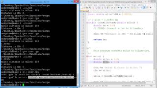Programming example: Scope and function prototypes