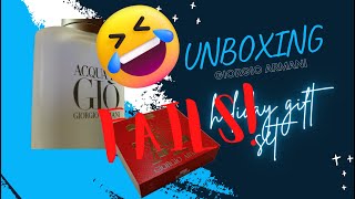 UNBOXING FAILS! :) Holiday Season Giorgio Armani Acqua Di Gio Gift Set!