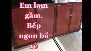 Hướng dẫn làm gầm bếp với 4 thao tác đơn giản nhất | nhômkinhhuylinh