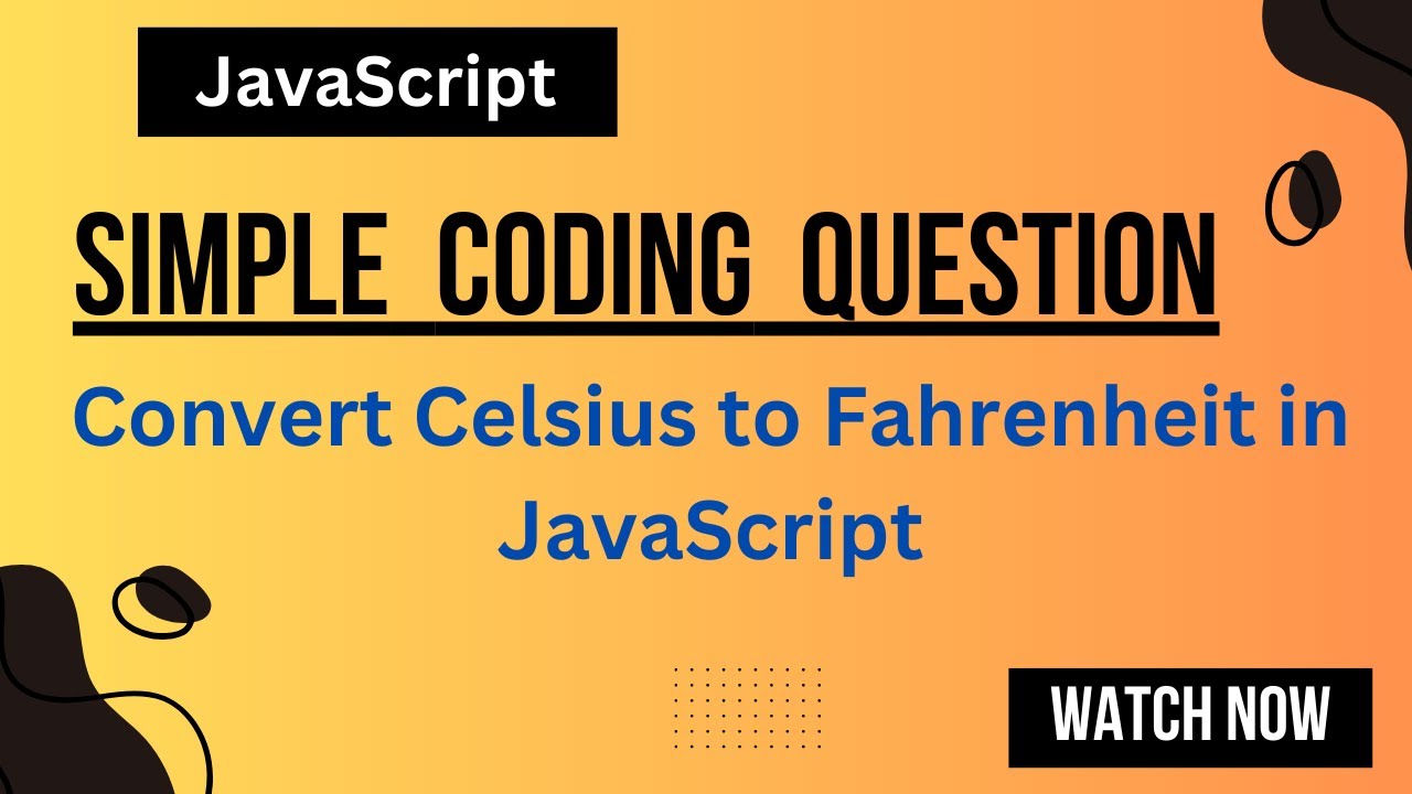 Java Script Program To Convert Celsius To Fahrenheit Youtube