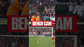 Arsenal vs Liverpool bench Cam:  | Liverpool v Arsenal (3-2) | Bukayo Saka penalty