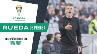 Rueda de prensa de Iván Ania tras el Córdoba CF - SD Huesca