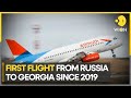 First flight from Russia to Georgia since 2019 lands to protests | Latest News | WION