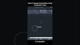 How to Change Circle Radius Using Parametric Tools in AutoCAD #shorts #autocad