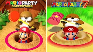 Mario Party Superstars vs Mario Party 7 - All Minigames Comparison (Switch vs Gamecube)