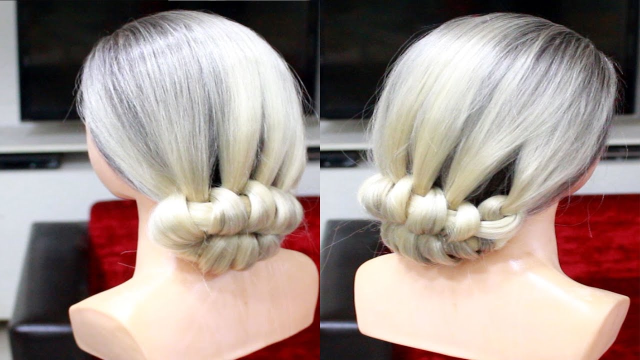 Easy Twisted Low Bun Hairstyles Youtube