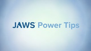 JAWS Power Tips: Set JAWS to speak all controls in Teams