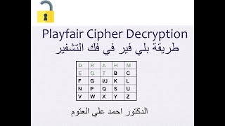 Playfair decryption فك التشفير خوارزمية بلي فير