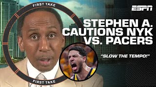 Stephen A. is NERVOUS for Pacers-Knicks series 😬 'Indiana is NO joke' | First Ta