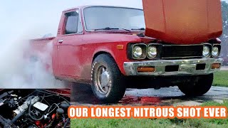 Chevy LUV Inhales Nitrous for A full Minute and Melts the Exhaust! Finnegan's Garage Ep.126