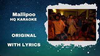 Mallipoo Karaoke | Tamil Karaoke With Lyrics | Full Song | High-Quality