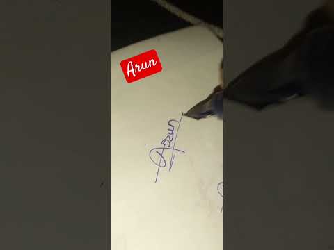 Arun Name And Signature Ideas For A Letter #shortvideo #youtube # ...