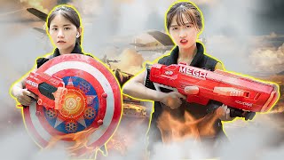 HẠT TIÊU BẮN SÚNG | Superheroes x SWAT XGirl Battles Alibaba Criminal with Nerf Guns in Real Life!