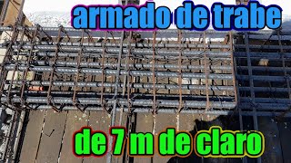 como hacer el armado de una trabe de 7 m de claro de losa