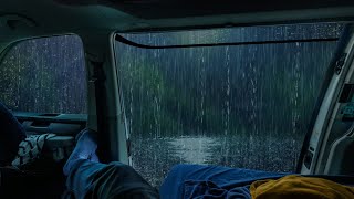 Lulled you to sleep with raindrops outside the window of the camping car - Rain sounds for sleeping