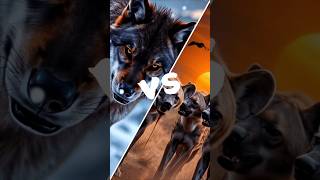 Wolf Versus Hyenas Animal Fight Battle Showdown Duel