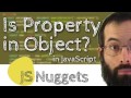 How to check if a property is in an object