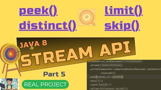 Java Streams: peek(), distinct(), limit(), skip() Explained with Real-World Examples | PART 5