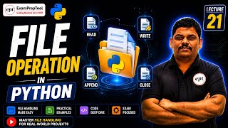 File Operations in Python Explained with Examples | Python Series Lecture 21