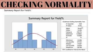 Checking Normality of data with MINITAB