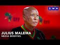 EFF leader Julius Malema addresses the media in Johannesburg