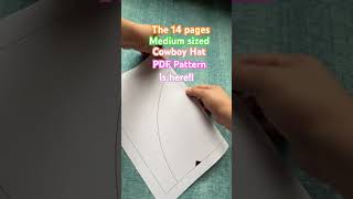 14Pages Medium Size Cowboy hat PDF Pattern is here. #happysnaildiy #leatherpattern