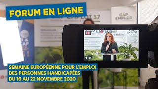 Replay du Forum en ligne de Cap emploi 57 pour la  #SEEPH 2020