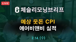 [체슬리모닝브리프] 미증시 급락, CPI 상승, 에어비앤비 실적 [24/02/14]