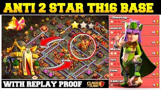 Only *1 Star* Town Hall 16 Base With Link + Replay | Th16 *Anti 2 Star* Base |