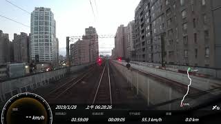 2019.1台鐵 402次TEMU1000太魯閣號 台北-花蓮SONY FDR-X3000 Action Cam GPS 參數資料 路程景