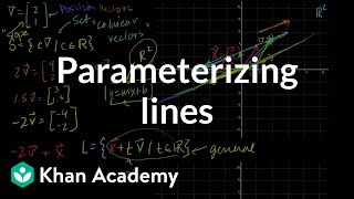 Parametric representations of lines | Vectors and spaces | Linear Algebra | Khan Academy