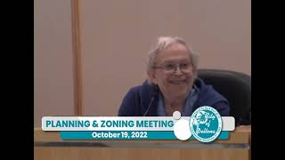 Planning & Zoning Meeting - October 19th, 2022