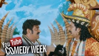 Yamudiki Mogudu Movie Funny Cricket in Yamalokam | Naresh, Richa Panai | Sri Balaji Video