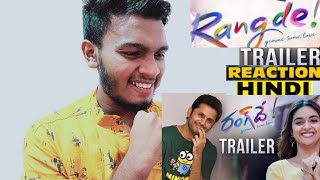 #RangDe Official Trailer Hindi Reaction|Nithin, Keerthy suresh|Venky Atluri|DSP
