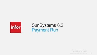 SunSystems 6 2 - Payment Run